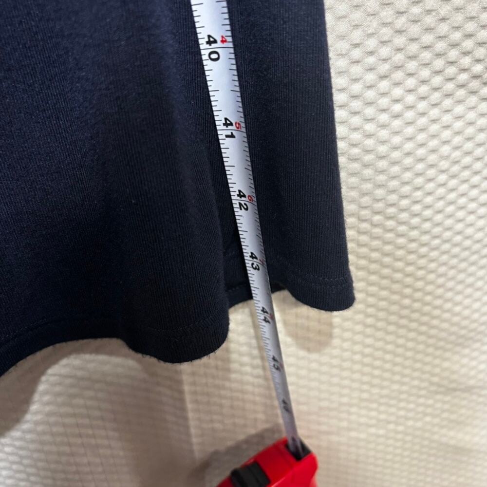 Theory Jilaena Ribbed Viscose Dress Size P (Petite) Ruched Drawstring Side Slit - Picture 7 of 9